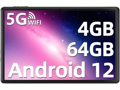 10" Tablet Android 12 Tablets 4+64GB Quad-Core Tablet Dual Camera 6000mah - Image 1 of 4