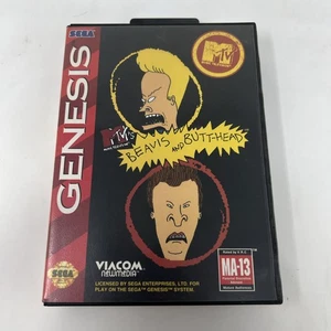 MTV's Beavis and Butt-Head w Poster & Reg Card! Complete CIB Sega Genesis, 1994 - Picture 1 of 9