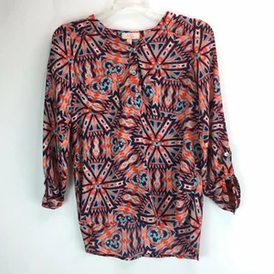 GB Girls Top - Multi Color - Aztec Pattern - Size Large - Colorful Shirt - Picture 1 of 3