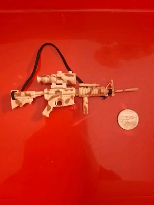 1/6 HASBRO GI JOE 美国军队 USMC 沙漠迷彩 M-16 M-4 狙击步枪 + 范围和吊索 — 第 1/4 张图片