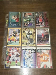 LOTE DE TARJETAS DE BALONCESTO Y FÚTBOL MICHAEL JORDAN JERRY ARROZ BRETT FARVE MANNING - Imagen 1 de 10