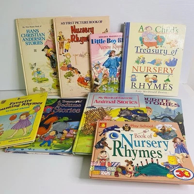 Childrens Vintage Nursery Rhymes &Classic Stories Bulk Book Bundle x9 Free Post - Image 1 of 4