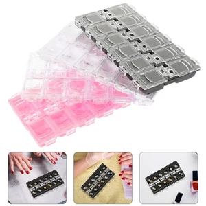 4 Stück/Pack Nagel Tipps Aufbewahrung Organizer Box Werkzeuge Halter Fach - Bild 1 von 12