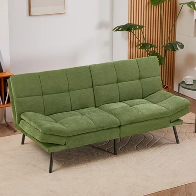 Multifunctional Sofa Bed 3 Seater Fabric Folding Convertible Click Clack Sofabed - Image 1 of 4