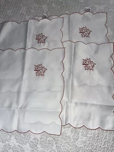 NEU Old Stock Domestications 4 Ernte Cutwork Herbst Stoffservietten Korb Einlagen - Bild 1 von 7