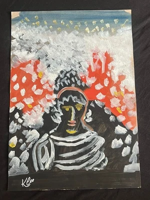 PAUL KLEE dibujo y pintura sobre papel antiguo firmado estampado vintage Foto 1 de 3