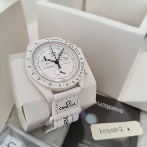 Swatch Snoopy Moonswatch Mission To The Moonphase - Full Moon (White) - Picture 1 of 6