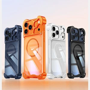 Für iPhone 17 16 Pro Max Metallrahmenlose transparente Rückplatte mit Magsafe - Bild 1 von 12