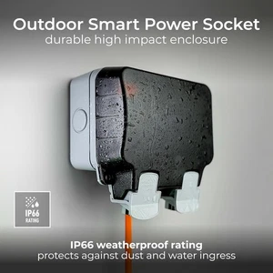 BG Smart! Weatherproof Outdoor Switched Double Socket Polycarbonate (PC) - Picture 1 of 8