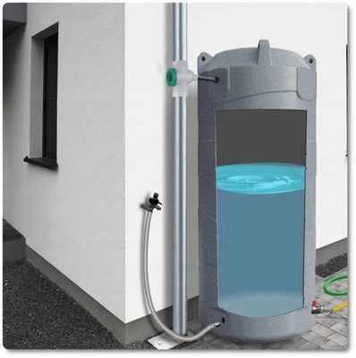 Regenwassertank 2000L Grande Vertigo Wassertank Set Lebensmittelecht PE UV-fest - Bild 1 von 4