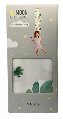 Luna y Estrellas Colgante Tabla de Crecimiento Safari Temática Con Lindos Animales Bebé Nuevo Foto 1 de 3