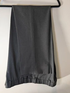 Brooks Brothers Men's Madison Fit 100% Wool Flat Front Pants Black 37x32 - Picture 1 of 9