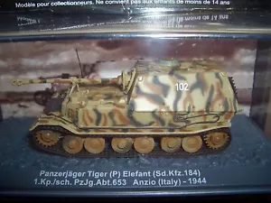 PZR01 GERMAN ELEFANT PANZER TANK 1:72 ALTAYA MODELl IXO - Picture 1 of 1