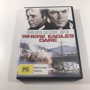 Where Eagles Dare DVD Region 4 PAL Movie Richard Burton Clint Eastwood Mary Ure - Picture 1 of 8