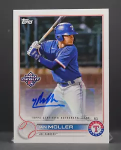 2022 Topps Pro Debut IAN MOLLER RC Auto #PD-5 Texas Rangers - Picture 1 of 2