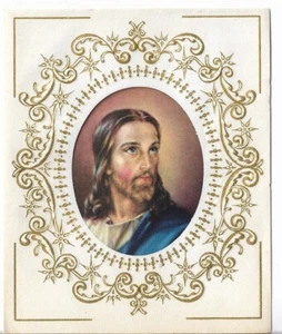VTG CHRISTMAS CARD approx 4.5 x5.5" - Jesus - Picture 1 of 3