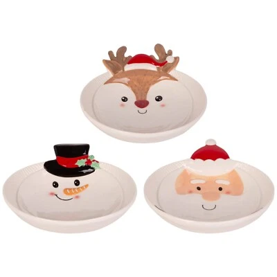 3 cuencos de cena surtidos de personajes navideños con figura de 8"L Foto 1 de 4