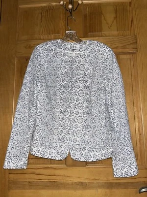 BOM Blazer Vestido Feminino Tahari Arthur S Levine Azul/Branco Laço Tamanho 10 Excelente Estado Usado - Imagem 1 de 3