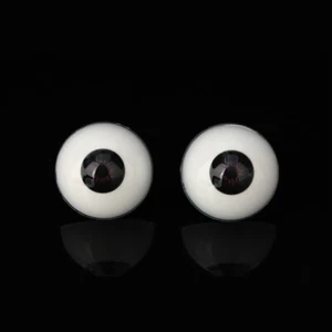 1Pairs 33mm Half Round TPE Doll Eyes Acrylic Eyeballs Black Handmade DIY Dolls - Picture 1 of 6