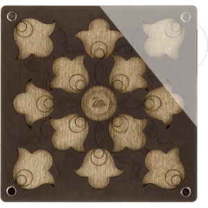Wood bead organizer tray with lid "Bells" - Picture 1 of 3