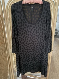 TAKING SHAPE TS DRESS SIZE L BLACK LINED FRONT WITH SPOTS AND SHEER ONLY REAR - Picture 1 of 7