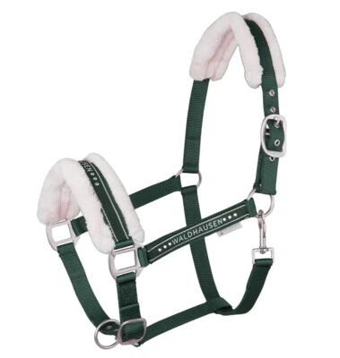 Pferdehalfter Waldhausen Elegant weich mit Glitzersteinen tannen grün Pony VB WB - Bild 1 von 2