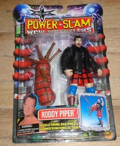 2000 WCW Nuevo Orden Mundial Rowdy Roddy Piper figura de lucha libre Power Slam WWF WWE NWA Hot Rod - Imagen 1 de 3