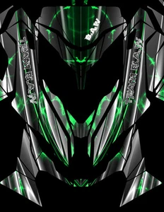 Ski Doo REV XM Graphic Kit Wrap Decals Stickers Tunnel Straight Design B.A.W - Picture 1 of 8