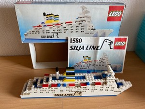 Lego 1580 - 2 Silja Line Ferry Schiff Ship Fähre mit Original Karton + Anleitung