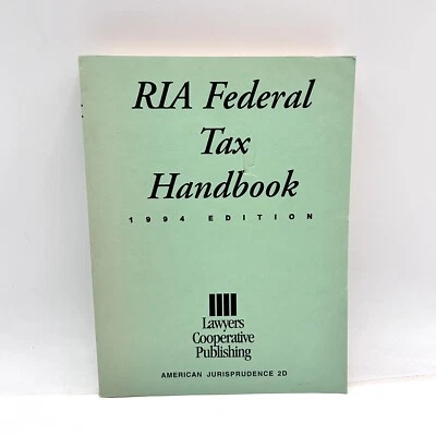 American Jurisprudence 2d Ria Federal Tax Handbook 1994 Edition HTF GC - Image 1 of 4
