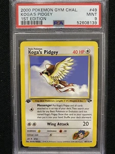 2000 Pokemon Gym Challenge 1ª Edición Koga's Pidgey 49/132 PSA 9 Mint - Imagen 1 de 1