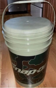 SNAP ON CAMOUFLAGE TALL ROUND INSULATED COOLER 21" 5 GALLON 18L GREEN HANDLE Exc - Picture 1 of 9