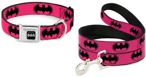 Buckle Down Dog Leash - BATMAN - Fuchsia Pink Black S or M - Picture 1 of 4