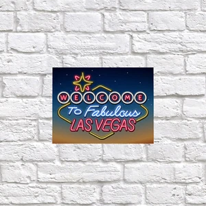 Welcome To Las Vegas, Retro tin metal sign nostalgic art gift Home Decor - Picture 1 of 1