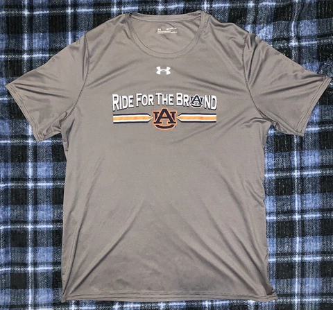 Under Armour AUBURN FOOTBALL Team Issue RIDE FOR THE BRAND Shirt XL Extra Large Cover