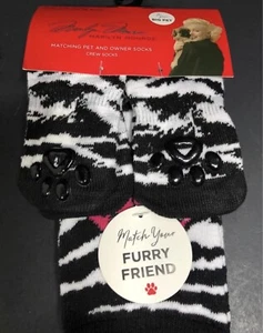 Calcetines Marilyn Monroe a juego dueño de mascota para mujer OS & LG perro cebra beso envío gratuito - Imagen 1 de 5