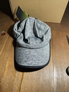 Tek Gear 4 Panel Adjustable Hat Cap Running Hiking Outdoors Men Women Gray Black - Picture 1 of 7