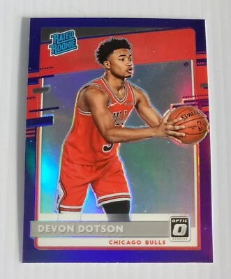 2020-21 Donruss Optic Devon Dotson Purple Prizm Rated Rookie RC #173 - Image 1 of 2