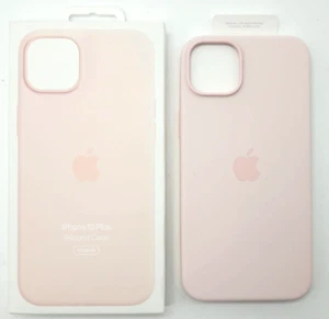 Coque silicone Apple OEM avec MagSafe pour iPhone 15 Plus - Rose clair MT143ZM/A - Photo 1/4