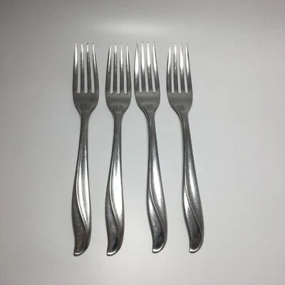 Wm Rogers Impression 美国晚餐叉 x 4 批量 A 不锈钢餐具 — 第 1/4 张图片