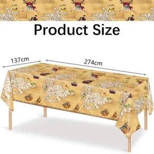 Large Pirate Tablecloth Swashbuckler Birthday Party Tablecover Decor Tableware - Picture 1 of 6