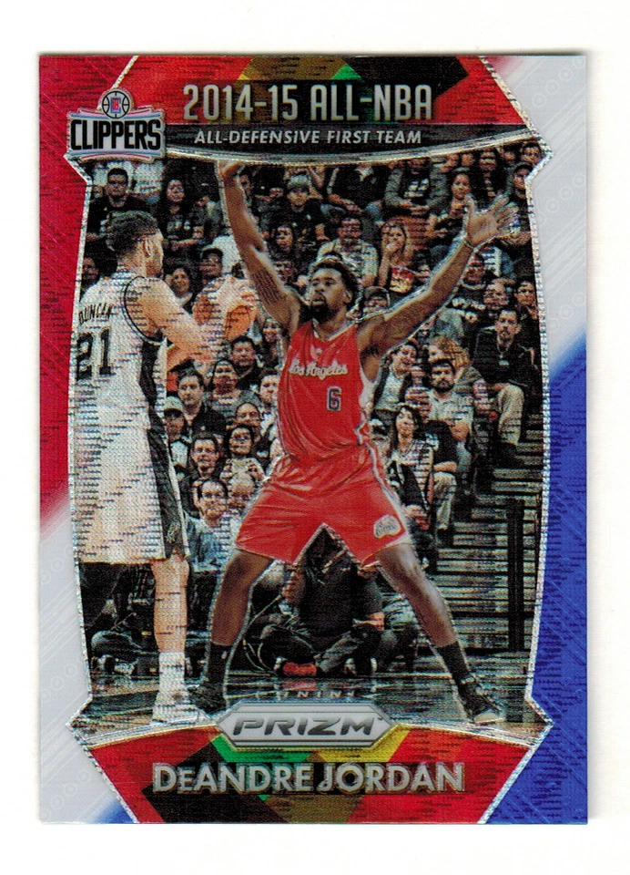 2015-16 Panini Prizm All-NBA Team Red/White/Blue Prizm DeAndre Jordan #393 - Image 1 of 1