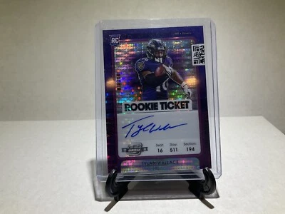 2021 Contenders Optic Tylan Wallace Rookie Purple Pulsar Auto /21 Color match - Image 1 of 2