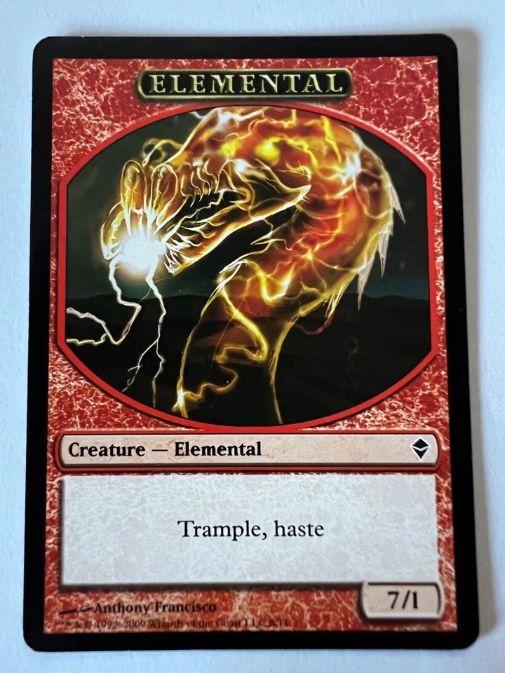 MTG Magic The Gathering Zendikar Token Creature Elemental LP - Image 1 of 1