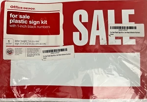 Zu verkaufen Schild, 1 Kunststoff, Kit 12" x 8" mit 1" schwarzen Zahlen - Bild 1 von 2