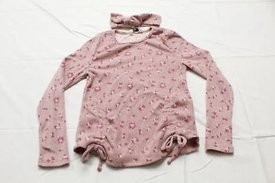 Conjunto de 2 piezas de top y diadema tejido Hacci para niñas George BE5 malva mediana nueva con etiquetas Foto 1 de 3