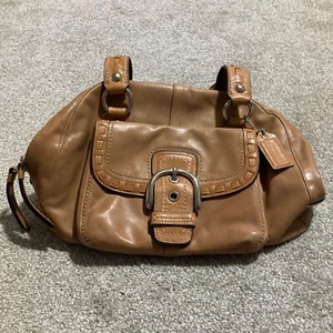 EUC Authentic Coach Soho Buckle Dome Leather Bag Purse Tan Vintage F13111 - Picture 1 of 19