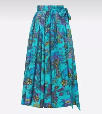 $5500 NUEVA FALDA CHRISTIAN DIOR TOILE DE JOUY VOYAGE LONGITUD MEDIA AZUL 42 AJUSTE 38 40 Foto 1 de 4