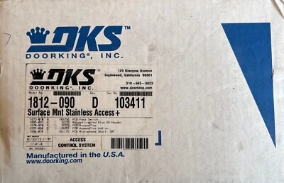 DKS Doorking Door King 1812-090 Surface Mnt Stainless Access Control System - Image 1 of 3