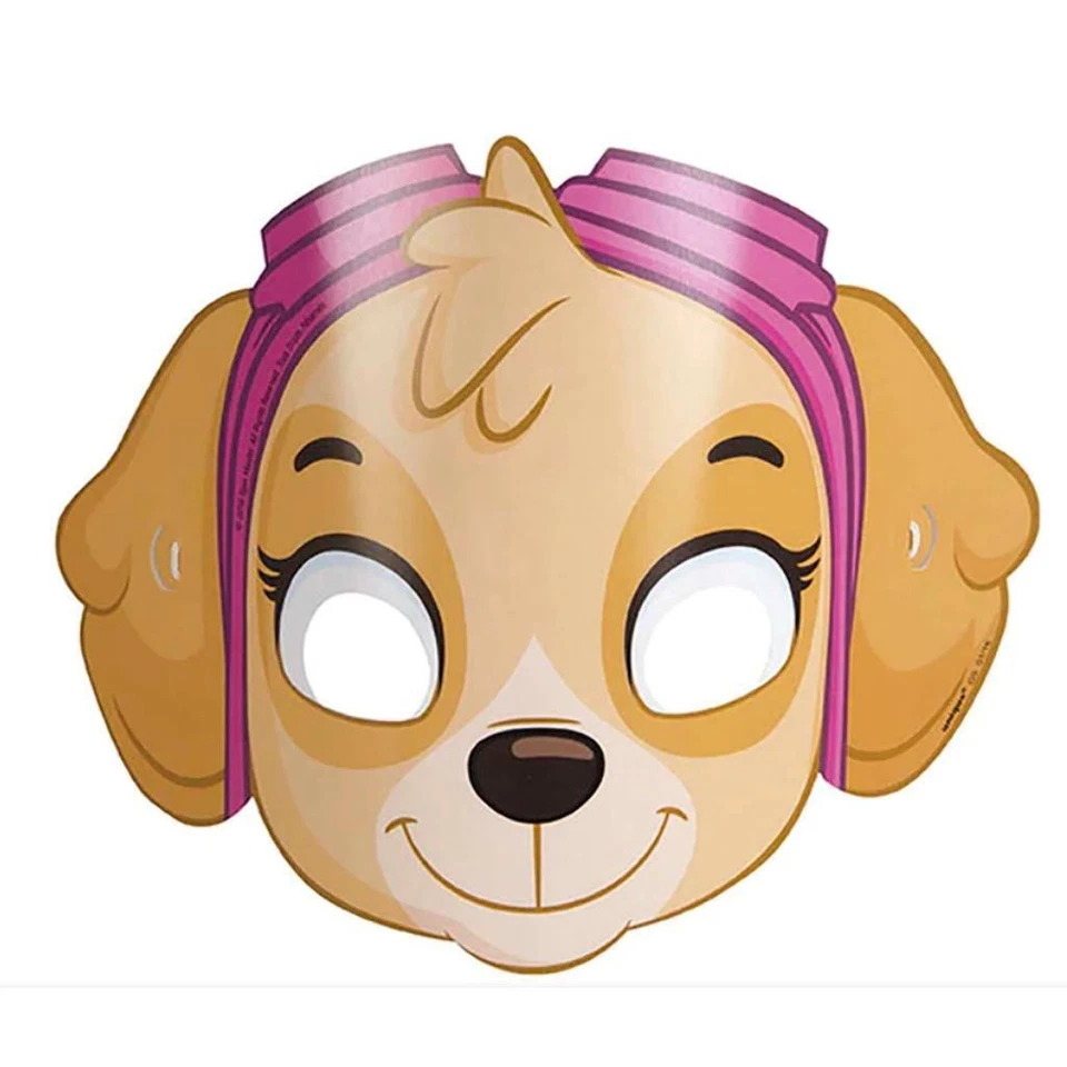 Paw Patrol Girls Skye Assorted Paper Masks Kids Birthday Party Supplies 1 Count - Image 1 of 1